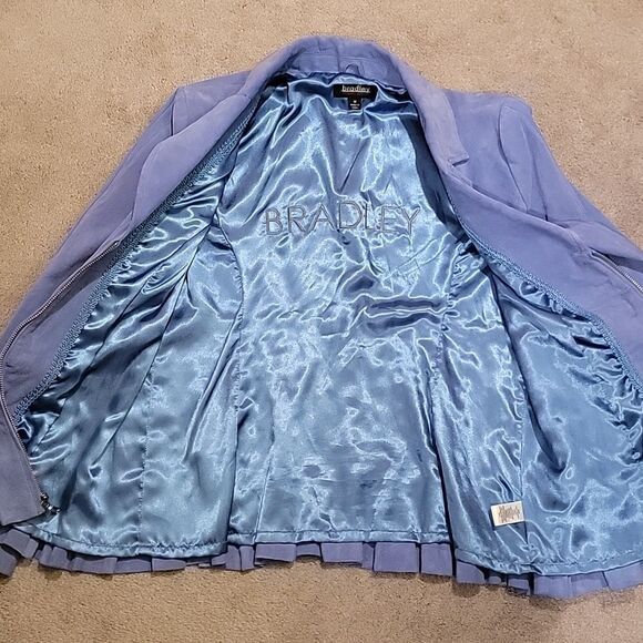 Bradley periwinkle blue suede jacket - Picture 8 of 11
